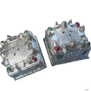 Vintage Jeweled Mitchell Corn Palace South Dakota Souvenir Salt & Pepper Shakers